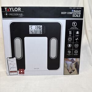 Taylor Bluetooth Body Composition Scale Precision Hub BMI Body Fat Muscle Water.